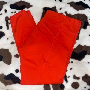 Athleta | Contender Tight Leggings | Size XL | Orange | zipper pockets